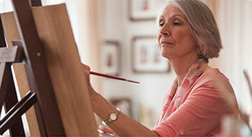 Over 65 Woman Painting