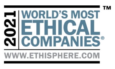 2021 World's most ethical companies brand